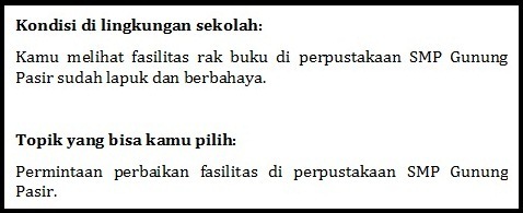 Contoh Soal Menentukan Permasalahan, Saran yang akan Disampaikan dalam