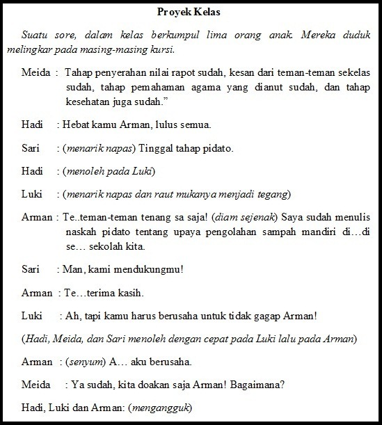 Contoh Cerpen Menjadi Naskah Drama Singkat - Contoh Resource