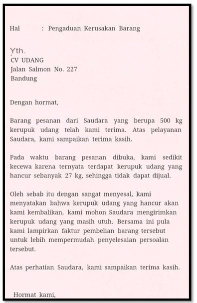 Contoh Soal Jenis-Jenis Surat Niaga - Jegeristik