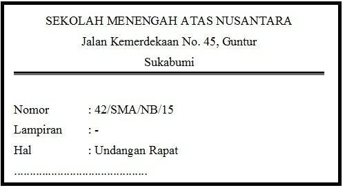 Contoh Soal Menyunting Surat Undangan