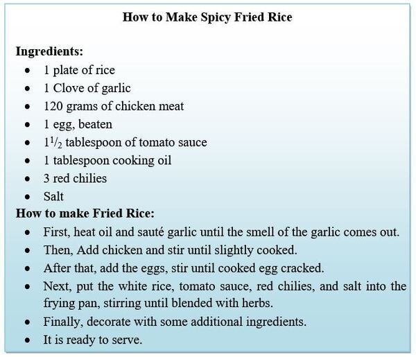 Contoh Soal Procedural Text Recipes